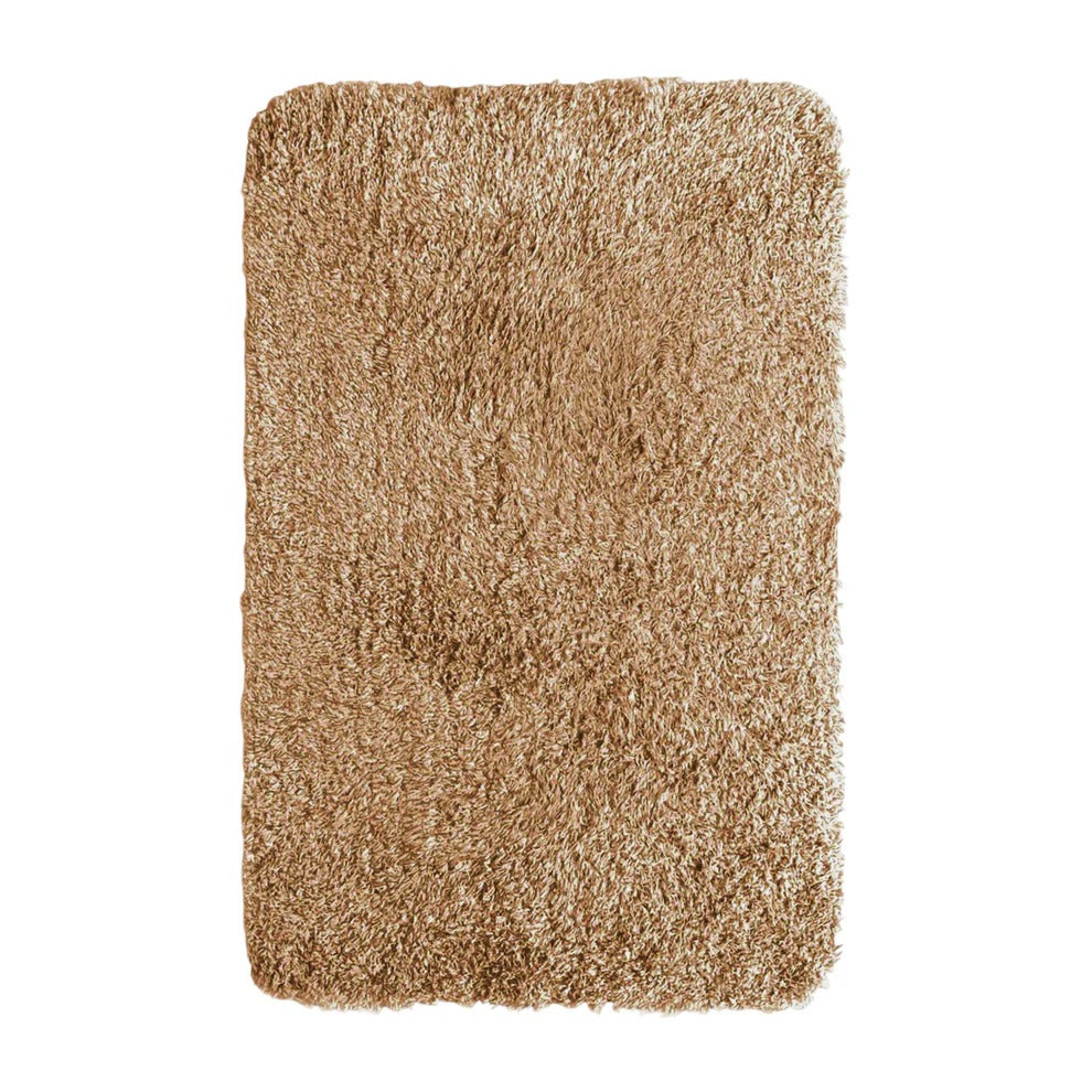 Fluffy Microfibre Door Mat – 50 x 80 cm, Non-Slip, Grey, Beige or Pink - Beige, 1 Mat