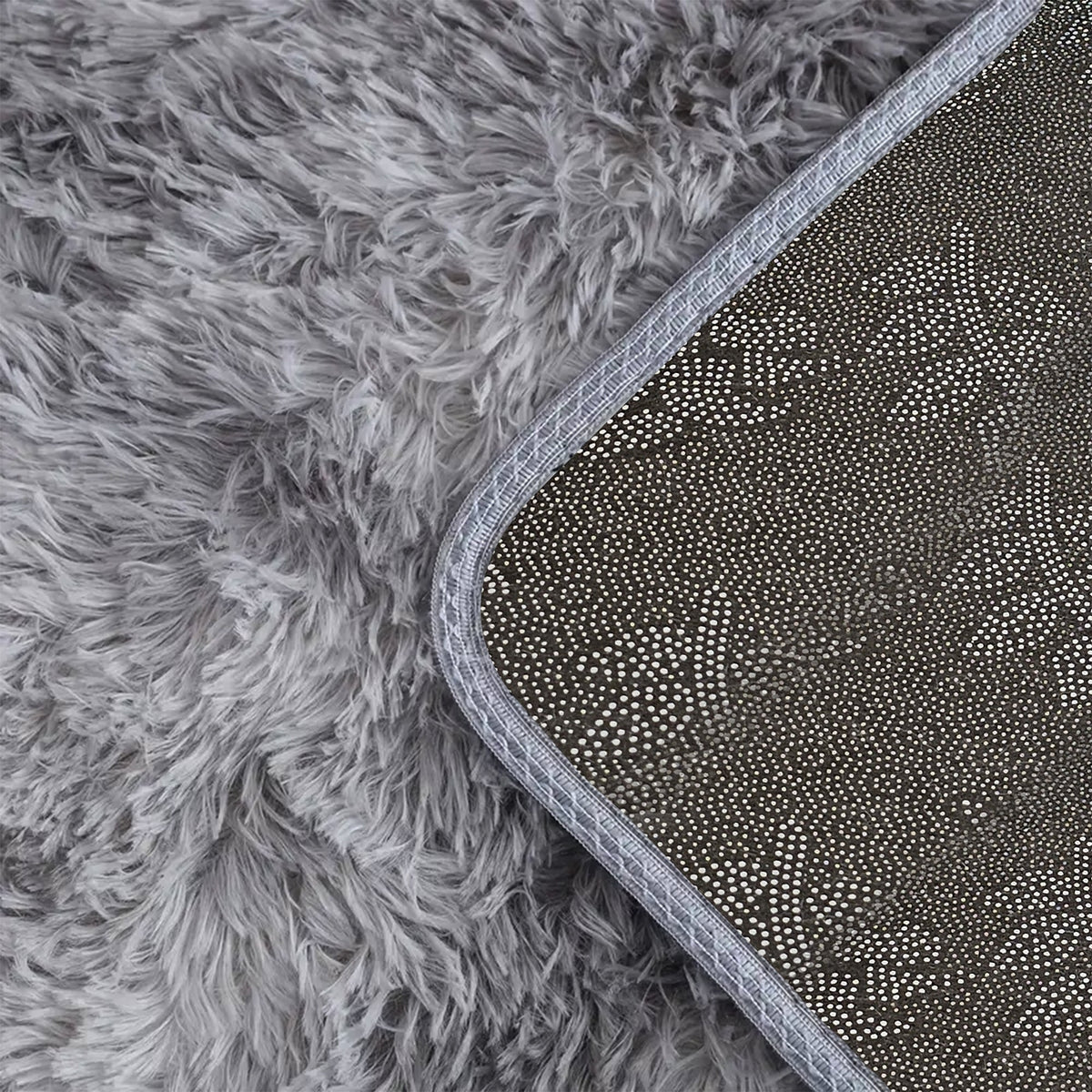 Fluffy Microfibre Door Mat – 50 x 80 cm, Non-Slip, Grey, Beige or Pink - photo 2