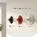 Flush Mount E27 Lamp Holder – Wall or Ceiling, Black, Red or White