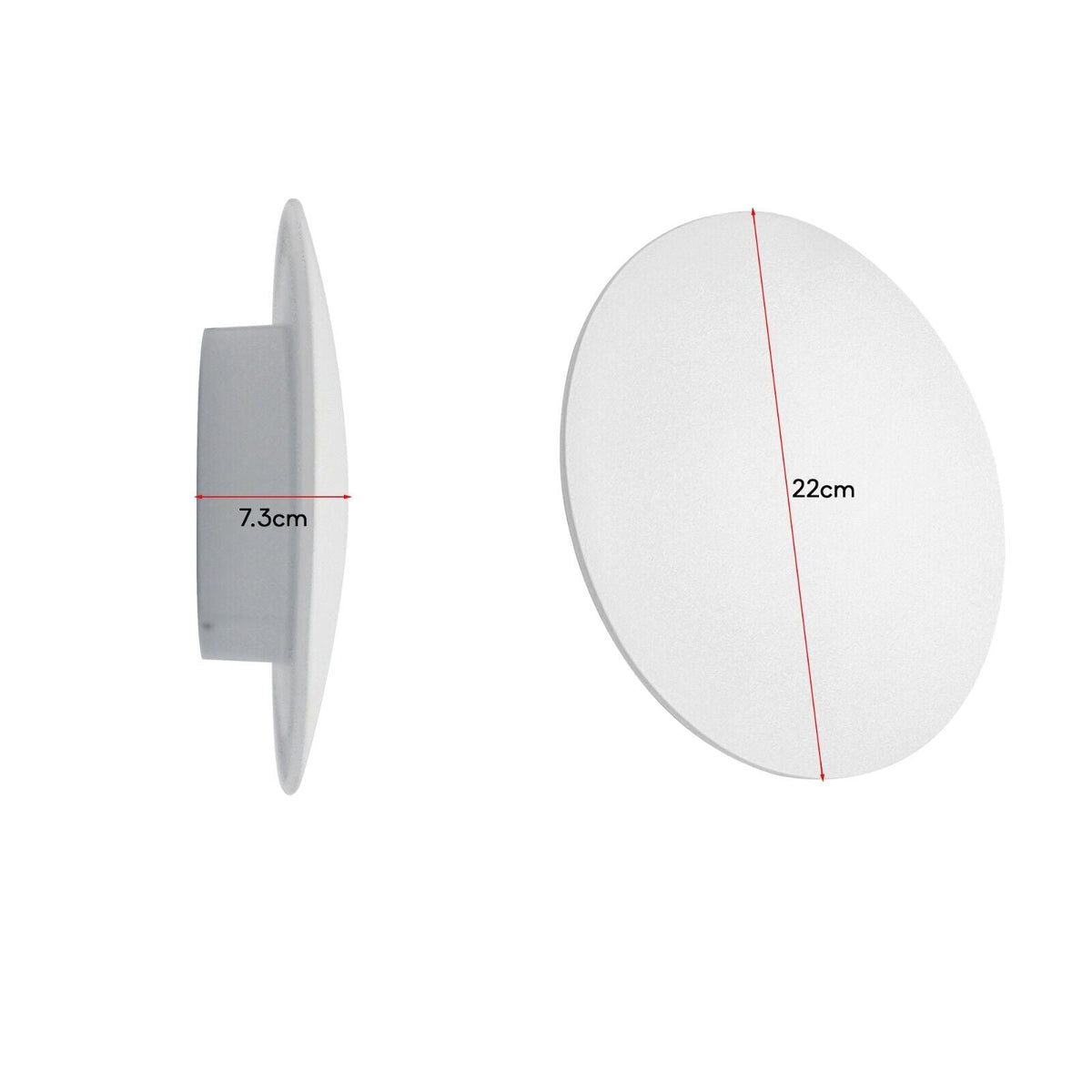 Round LED Halo Wall Light IP54 – White, Warm White - photo 3