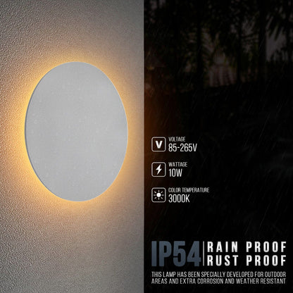 Round LED Halo Wall Light IP54 – White, Warm White - photo 7