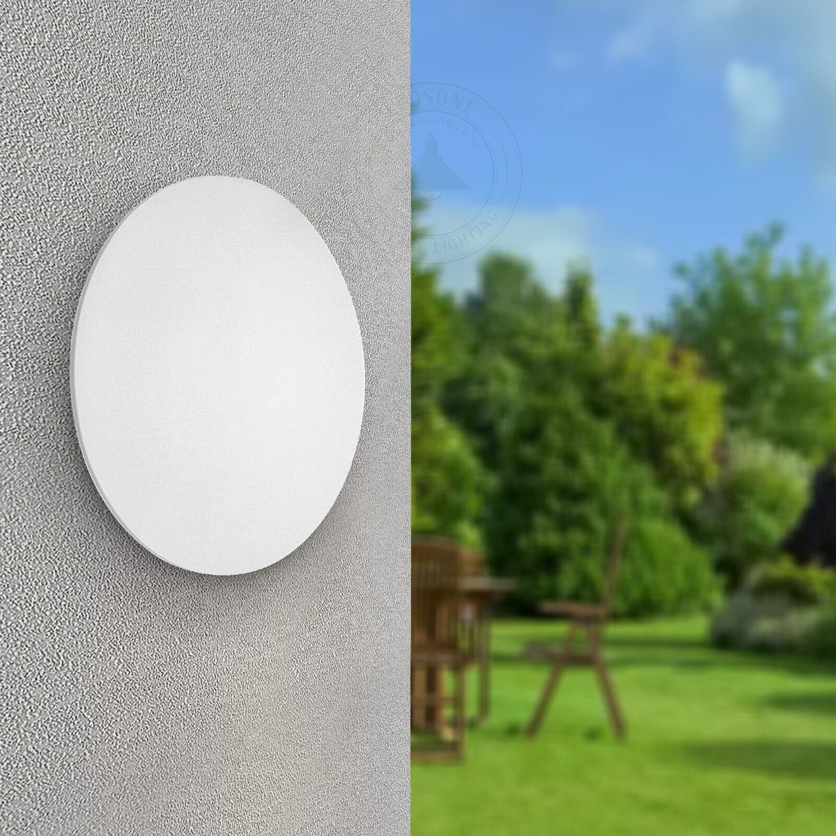 Round LED Halo Wall Light IP54 – White, Warm White