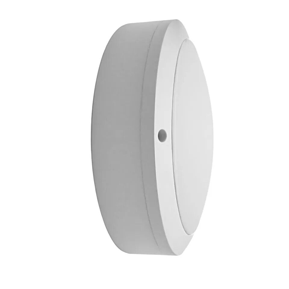 Round LED Bulkhead Light 12W IP54 – Warm White 3000K, White - photo 3