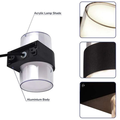 Up Down LED Outdoor Wall Light 12W IP54 – Black, Warm White - photo 2