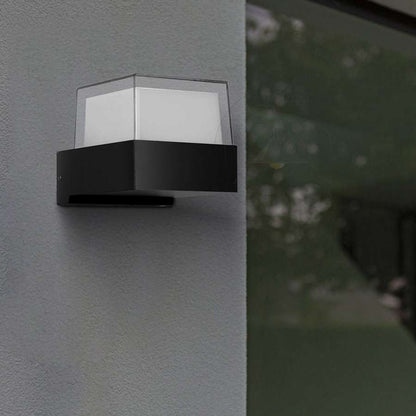 Square 7W LED Wall Light IP54 – Black, Die-cast Aluminium - photo 8