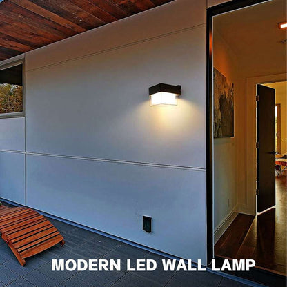 Square 7W LED Wall Light IP54 – Black, Die-cast Aluminium - photo 7