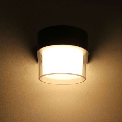 Round 7W LED Wall Light IP54 – Black, Die-cast Aluminium - photo 3
