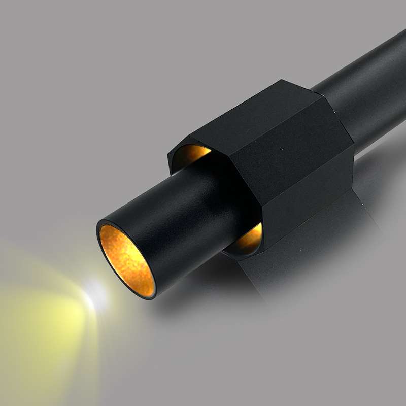Tube Pendant Light – Black or Black & Gold, Single or Pair - photo 7