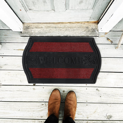 Black and Red Rubber Welcome Mats – 45 x 75 cm, Packs of 3, 5 or 10 - photo 3