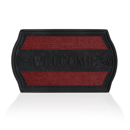 Black and Red Rubber Welcome Mats – 45 x 75 cm, Packs of 3, 5 or 10 - photo 2