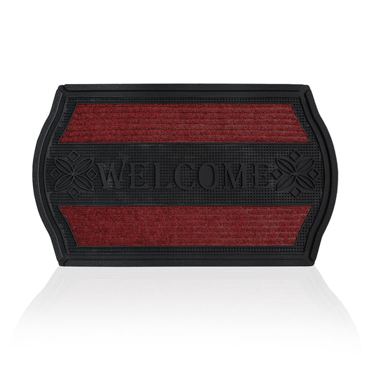 Black and Red Rubber Welcome Mats – 45 x 75 cm, Packs of 3, 5 or 10 - photo 2