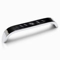 Black and Chrome Cabinet Handle – 140 mm, Star-Cut Decorative Top