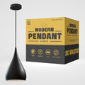 Black Pendant Light – Teardrop, Warehouse or Hammered Dome Shade, E27 - Black, Teardrop 16 cm Black, Without Bulb