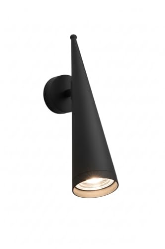 Cone GU10 Wall Light – Black, Pack of 2
