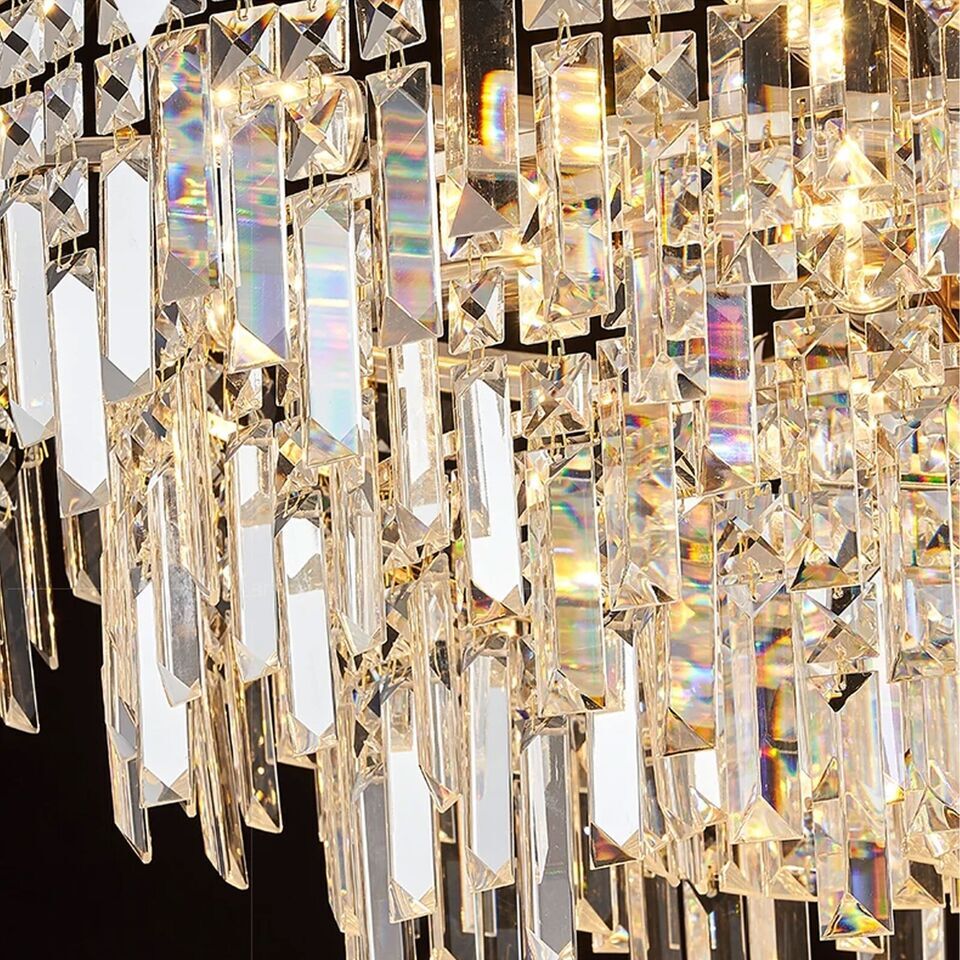 Modern Crystal Chandelier K9 LED Droplet Ceiling Light Luxury Hanging Fixture - photo 11