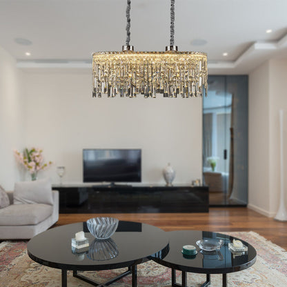 Modern Crystal Chandelier K9 LED Droplet Ceiling Light Luxury Hanging Fixture - photo 14