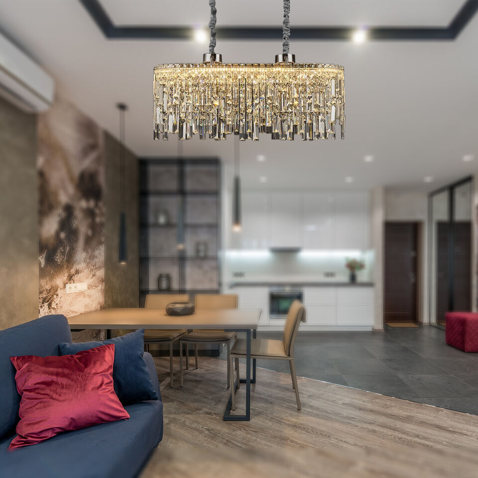 Modern Crystal Chandelier K9 LED Droplet Ceiling Light Luxury Hanging Fixture - photo 15