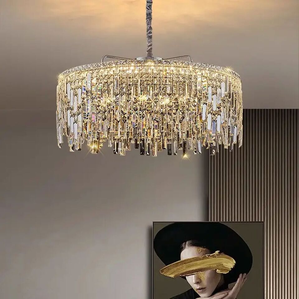 Modern Crystal Chandelier K9 LED Droplet Ceiling Light Luxury Hanging Fixture - photo 16