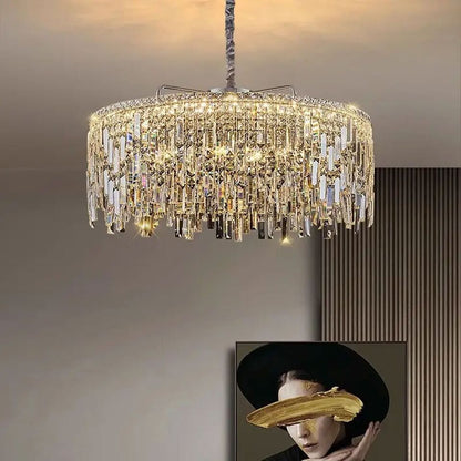 Modern Crystal Chandelier K9 LED Droplet Ceiling Light Luxury Hanging Fixture - photo 16