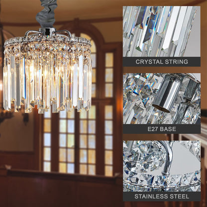 Modern Crystal Chandelier K9 LED Droplet Ceiling Light Luxury Hanging Fixture - photo 2