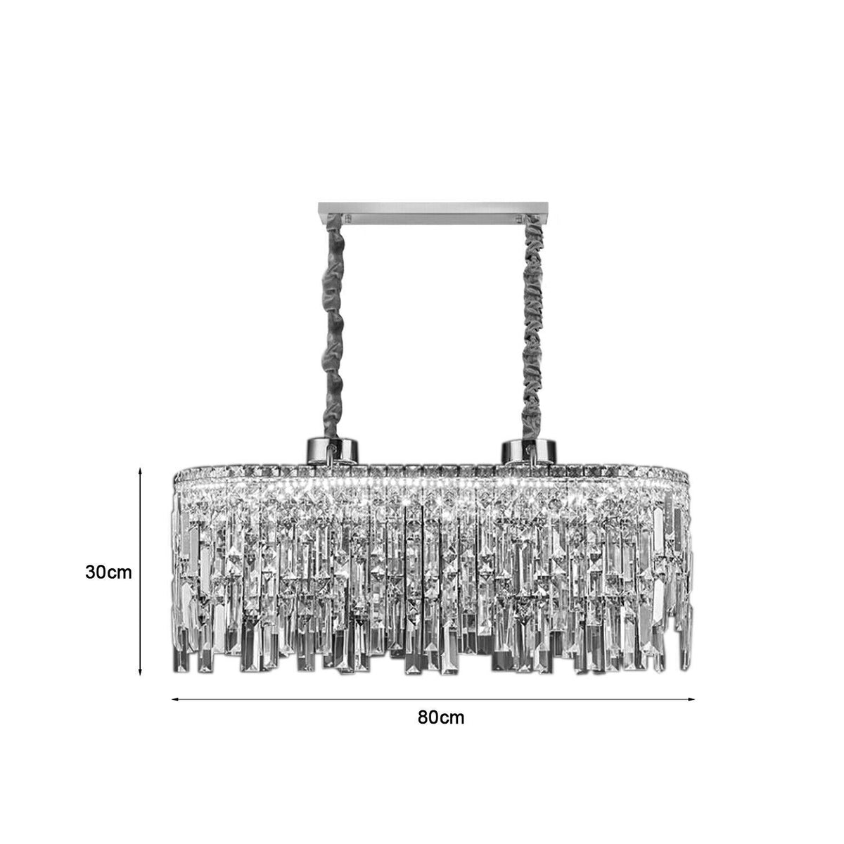 Modern Crystal Chandelier K9 LED Droplet Ceiling Light Luxury Hanging Fixture - photo 19