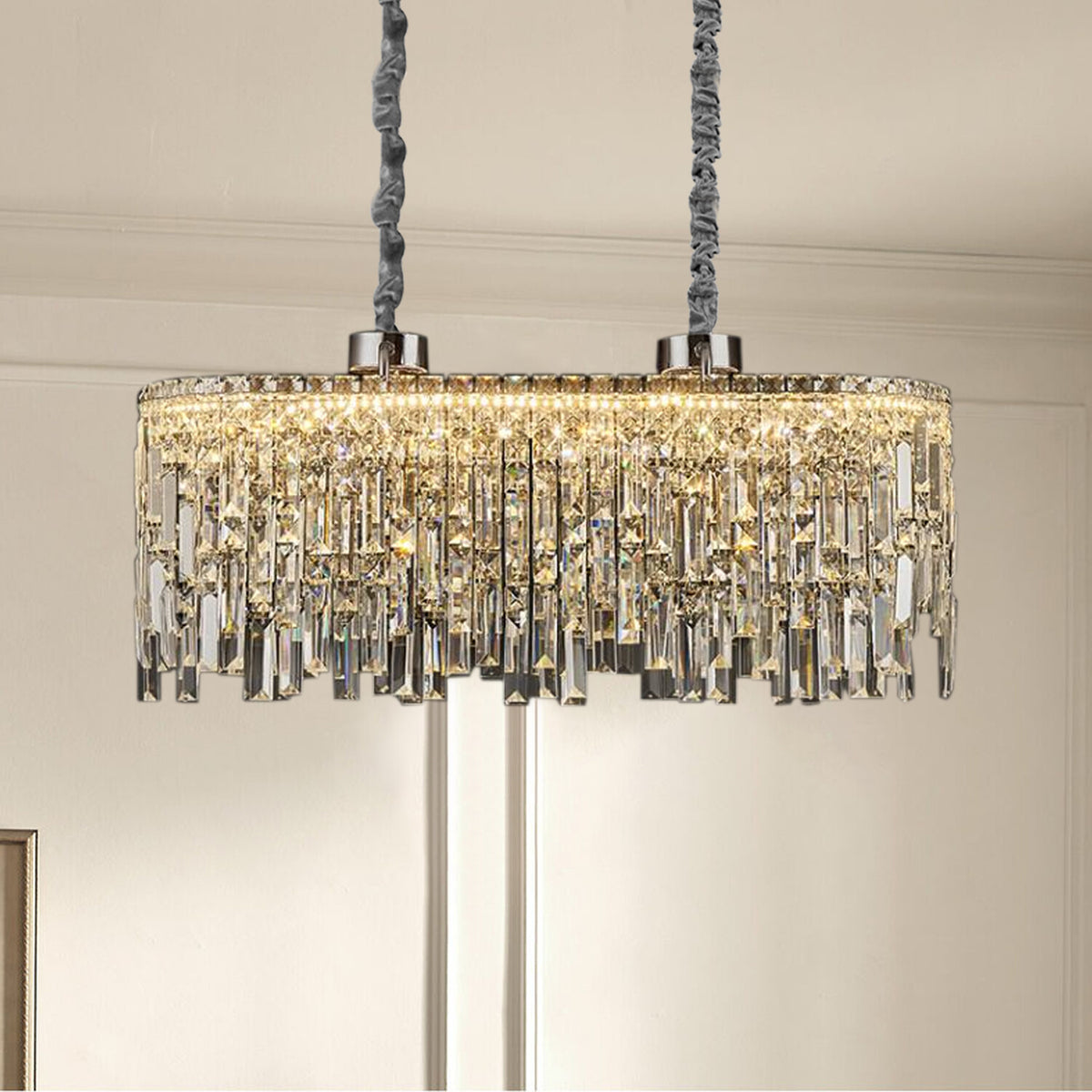Modern Crystal Chandelier K9 LED Droplet Ceiling Light Luxury Hanging Fixture - photo 5