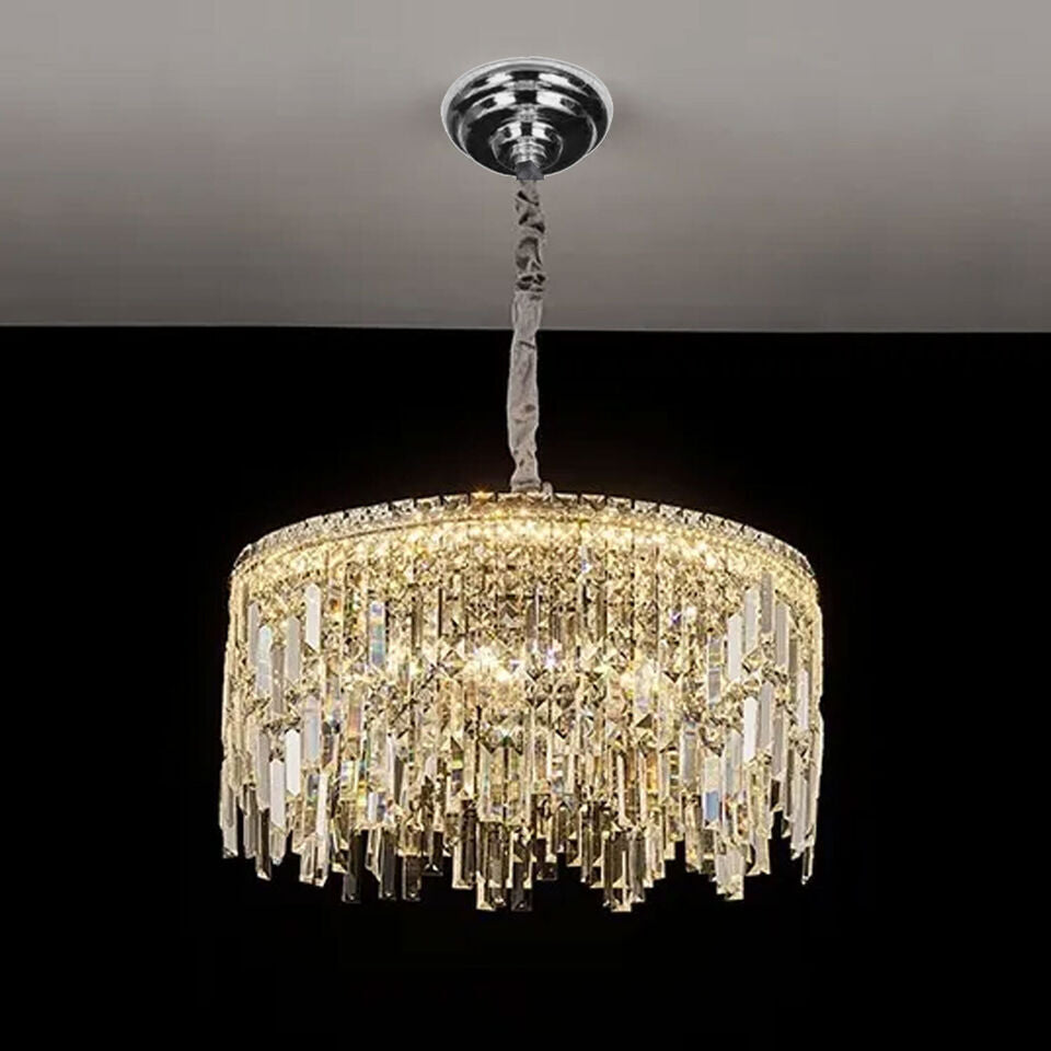 Modern Crystal Chandelier K9 LED Droplet Ceiling Light Luxury Hanging Fixture - photo 8