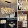 Modern Crystal Chandelier K9 LED Droplet Ceiling Light Luxury Hanging Fixture
