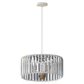 Crystal Drum Pendant Light – 20 or 30 cm, Chrome Fitting, E27 - Chrome, Crystal Drum 30 cm, Without Bulb