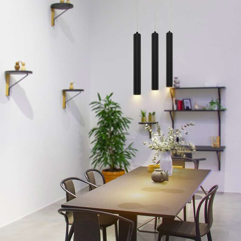 Cylinder Tube Pendant Light – Black or Gold, Single or Pair - photo 11