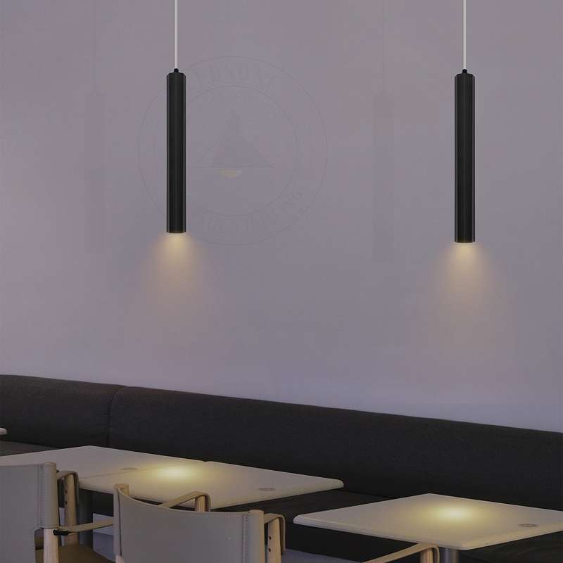 Cylinder Tube Pendant Light – Black or Gold, Single or Pair - photo 4