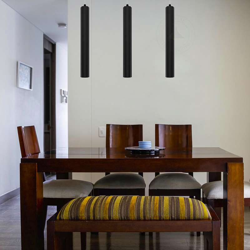 Cylinder Tube Pendant Light – Black or Gold, Single or Pair - photo 5