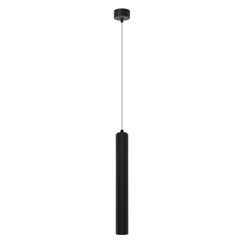 Cylinder Tube Pendant Light – Black or Gold, Single or Pair - Black, Single, 5W LED
