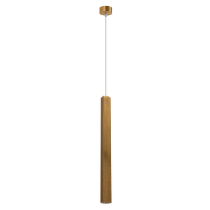 Cylinder Tube Pendant Light – Black or Gold, Single or Pair - Gold, Single, 5W LED