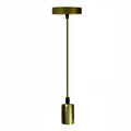 Pendant Light Fitting – Green or Yellow Brass E27 Holder - Green Brass, No Shade, Without Bulb