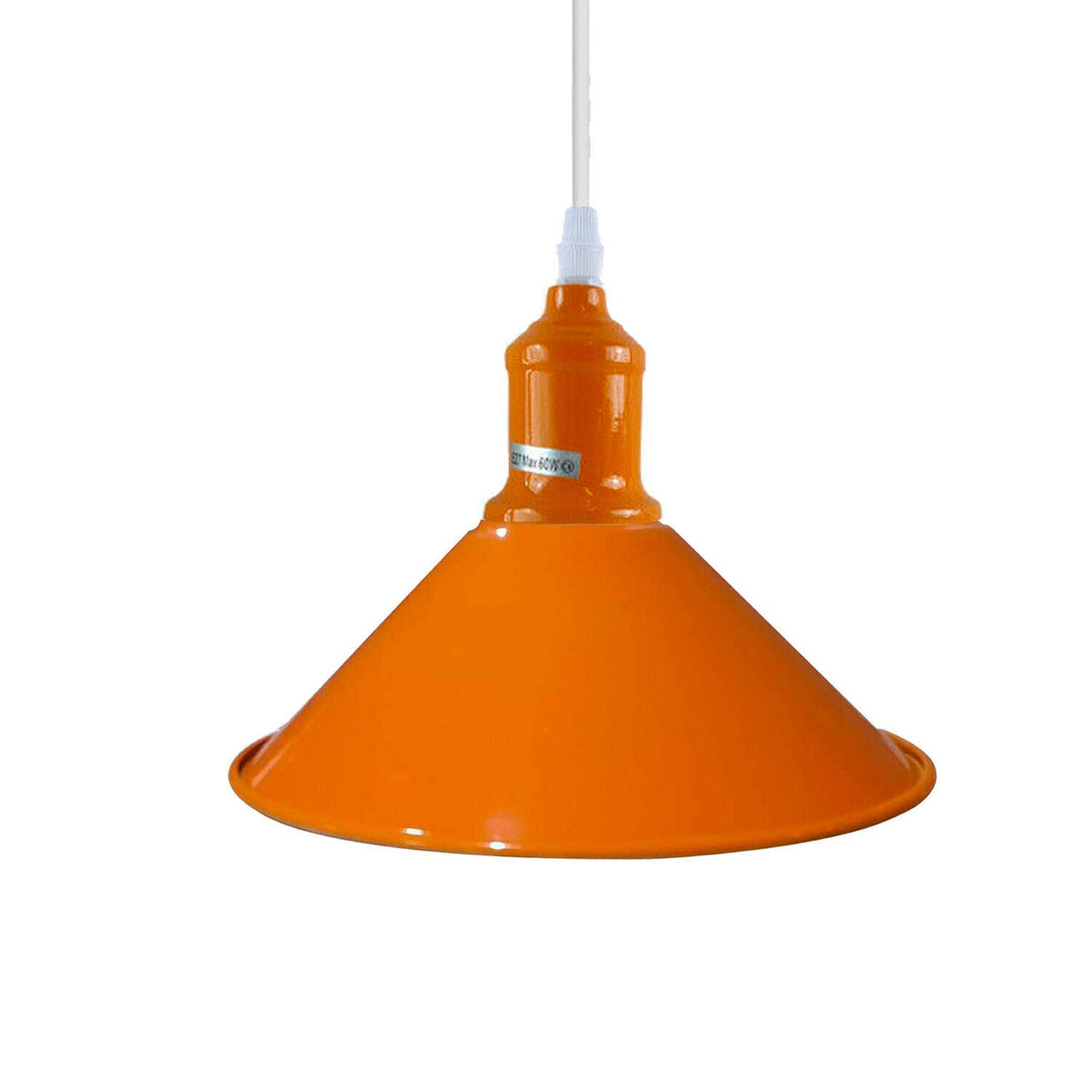 4 Light Cascade Pendant – Orange Cone Shades, 24 cm Round Plate, E27 - photo 6