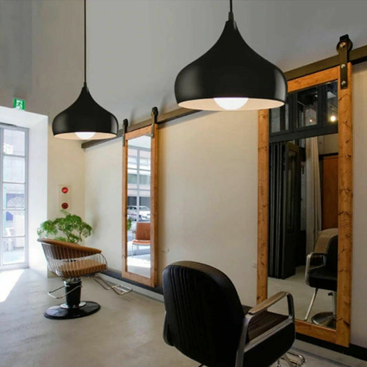 Bell Pendant Light 31.5 cm – Metal Shade, Optional Wooden Cord Grip - photo 2