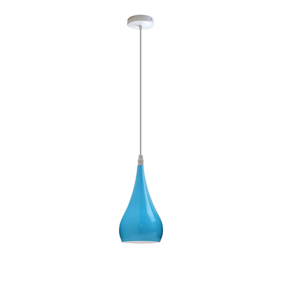 Teardrop Pendant Light – 16 cm Metal Shade, 11 Colours, E27 - photo 18