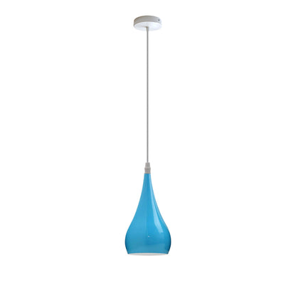 Teardrop Pendant Light – 16 cm Metal Shade, 11 Colours, E27 - photo 18