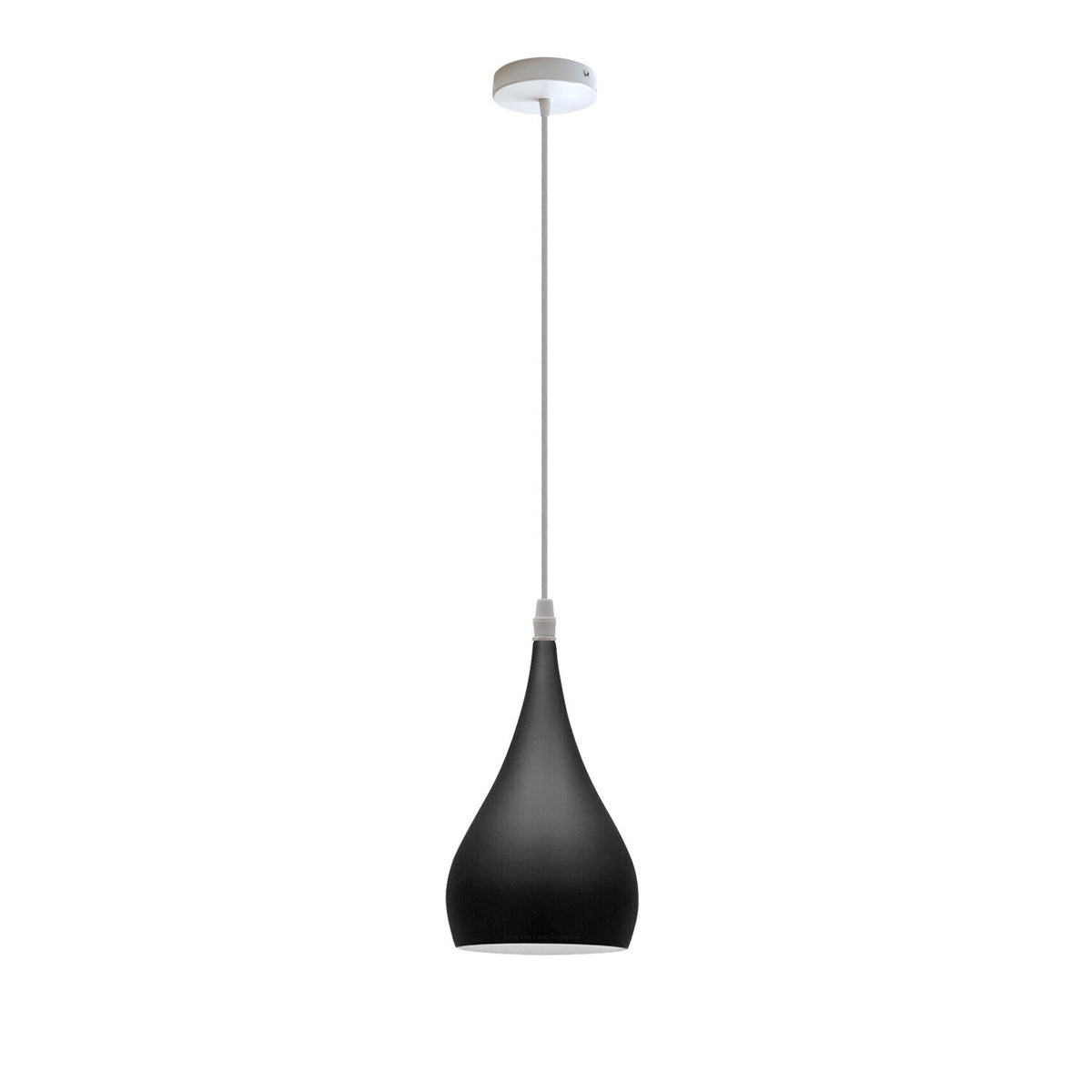 Teardrop Pendant Light – 16 cm Metal Shade, 11 Colours, E27 - photo 17