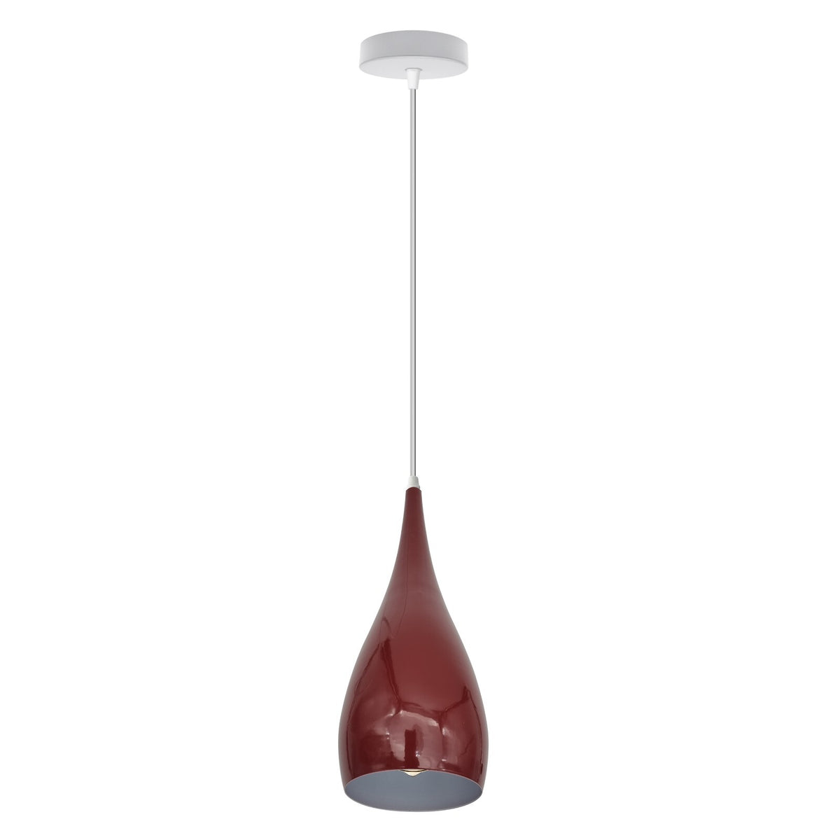 Teardrop Pendant Light – 16 cm Metal Shade, 11 Colours, E27 - photo 12