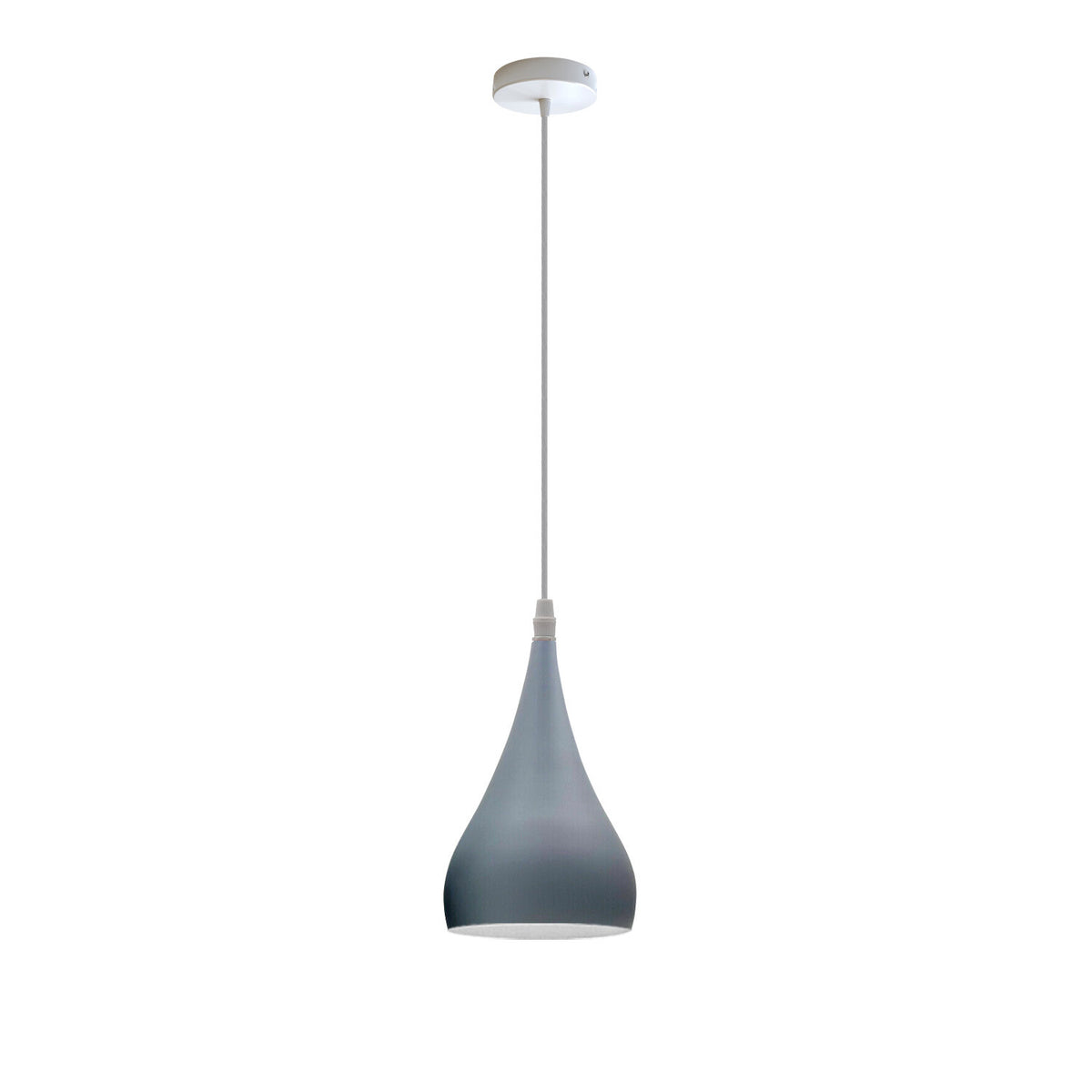Teardrop Pendant Light – 16 cm Metal Shade, 11 Colours, E27 - photo 16