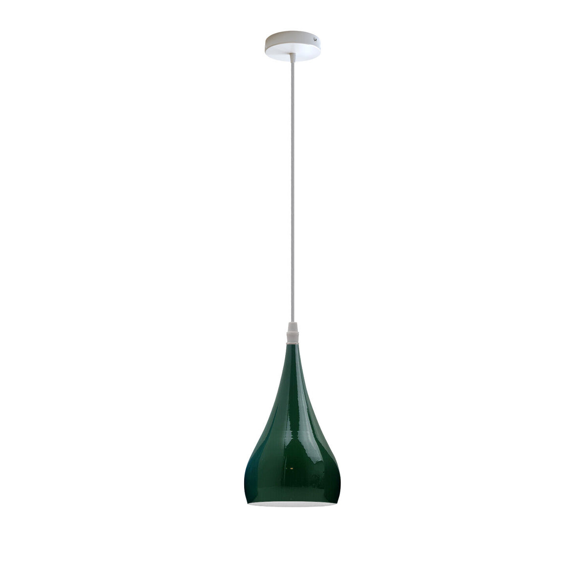 Teardrop Pendant Light – 16 cm Metal Shade, 11 Colours, E27 - photo 15