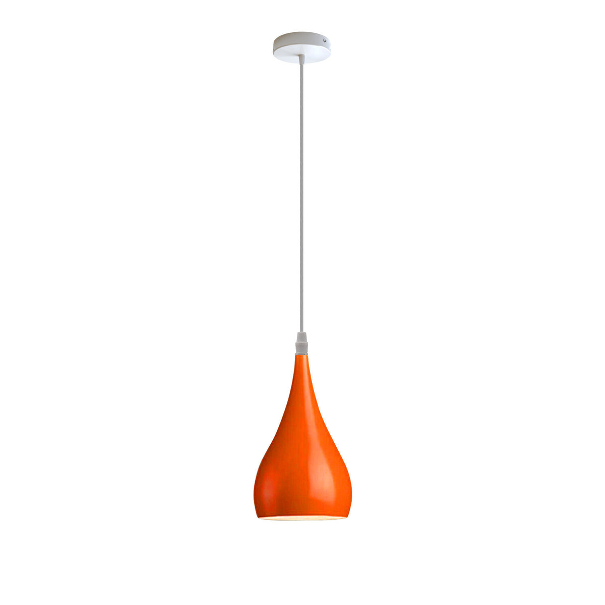 Teardrop Pendant Light – 16 cm Metal Shade, 11 Colours, E27 - photo 13