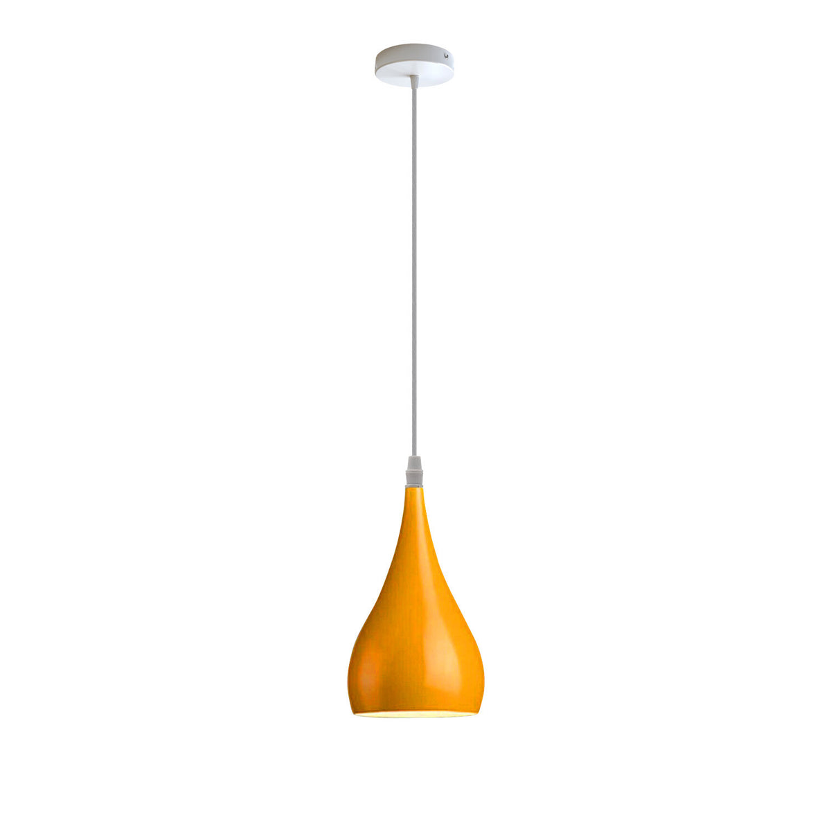 Teardrop Pendant Light – 16 cm Metal Shade, 11 Colours, E27 - photo 19