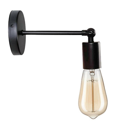 Adjustable Arm Wall Light Holder – Black, E27, 240° Swivel - photo 3