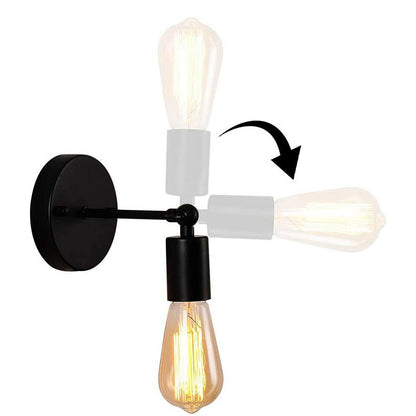 Adjustable Arm Wall Light Holder – Black, E27, 240° Swivel - photo 6