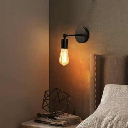 Adjustable Arm Wall Light Holder – Black, E27, 240° Swivel - photo 8