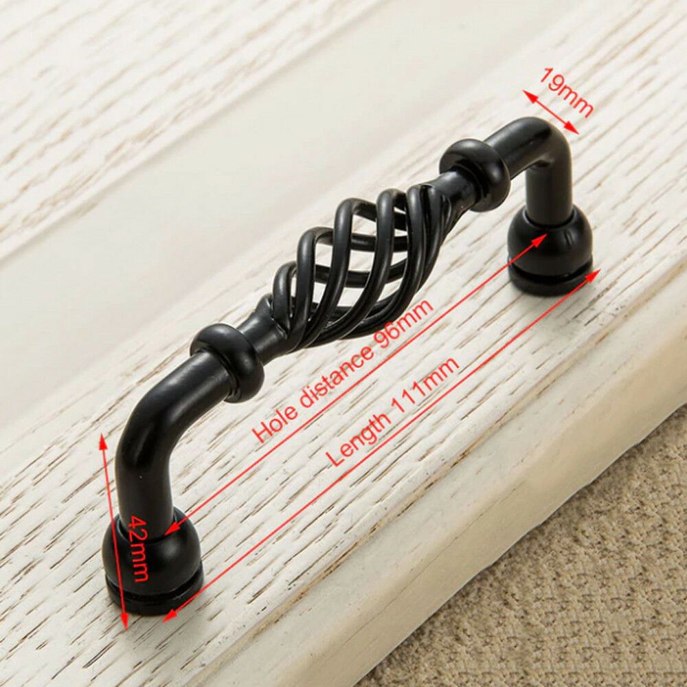 Black Birdcage Cabinet Knobs & Handles – Round, Oval, Bar or D Handle - photo 7
