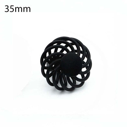 Black Birdcage Cabinet Knobs & Handles – Round, Oval, Bar or D Handle - Round Knob, 35 mm, Single